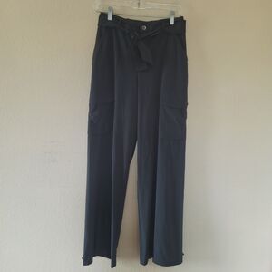 Royal Robbins Spotless Traveler Cargo Pants Womens Sz 2 Belted Wide Leg Stretch